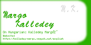 margo kalledey business card